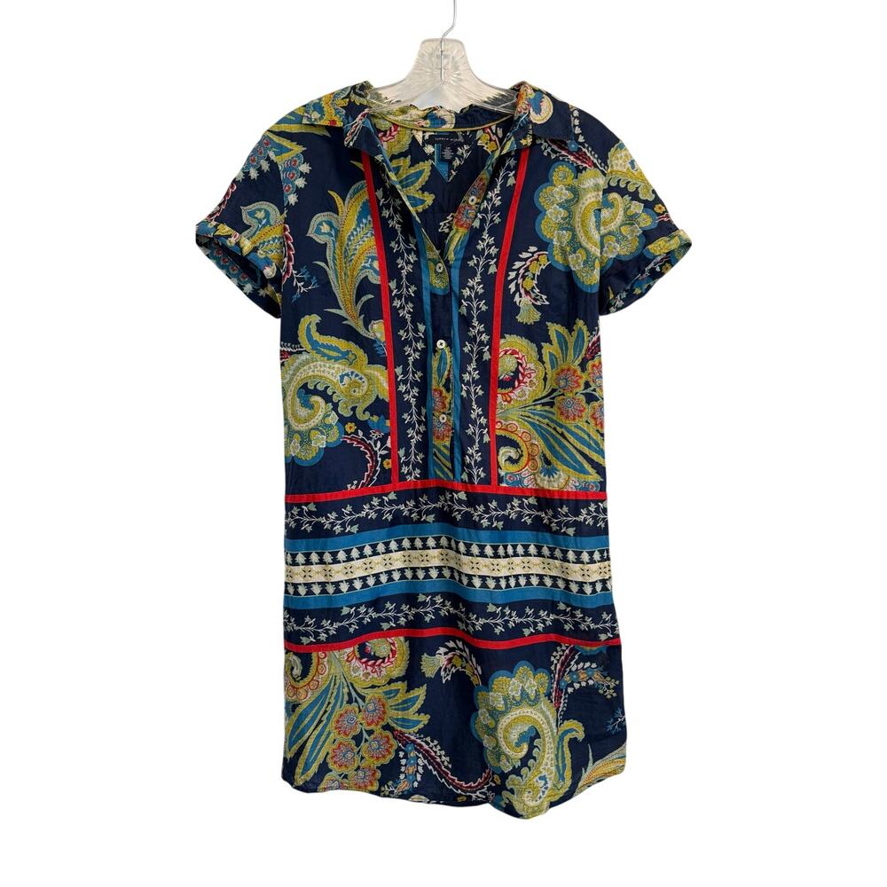 Tommy Hilfiger Navy Floral Airy Summer Dress Short Sleeved-Small